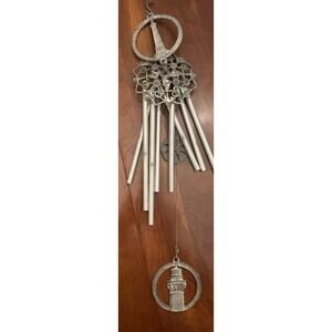 Vintage Cape Hatteras Lighthouse Pewter Medallion Ornament Coastal Souvenir NC